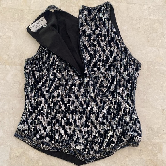 Vintage Y2K going out sequin beaded top - Picture 4 of 5
